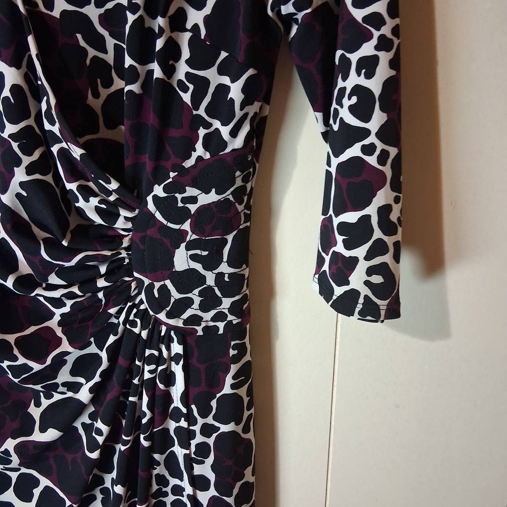 Chic Long Sleeve Animal Print Dress - Picture 3 of 4